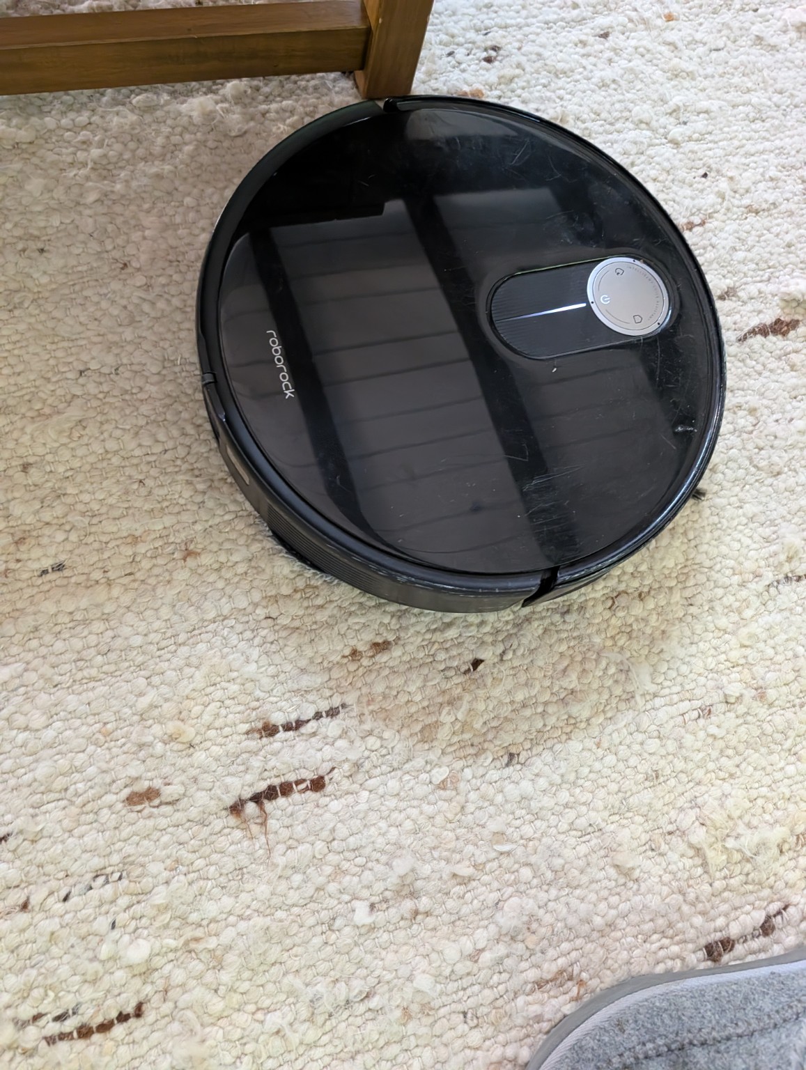Your black Roborock vacuum